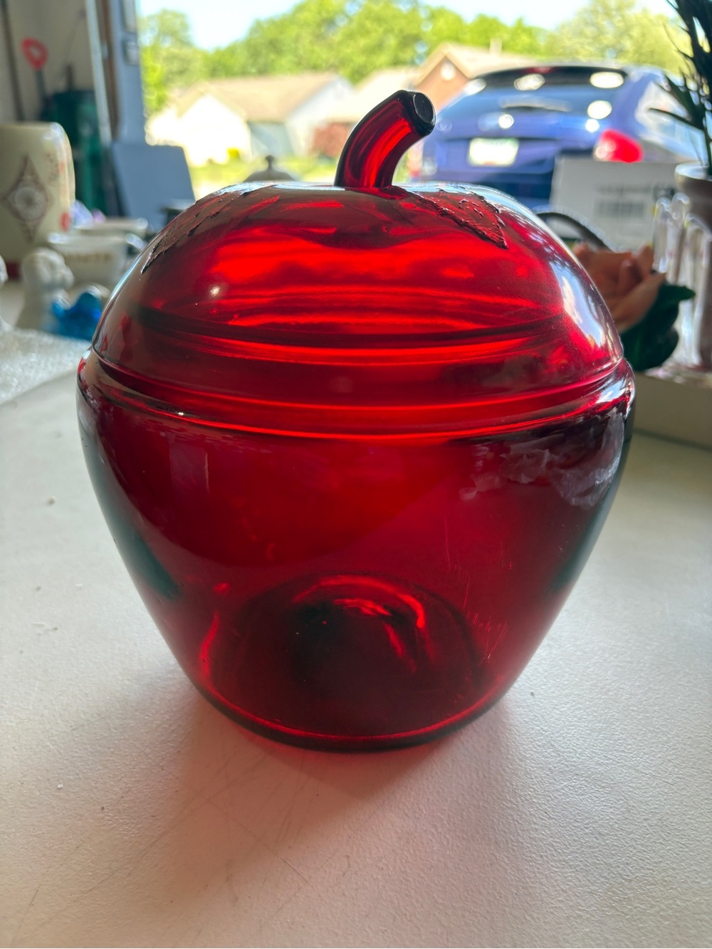 Vintage Anchor Hocking Red Apple Cookie jar